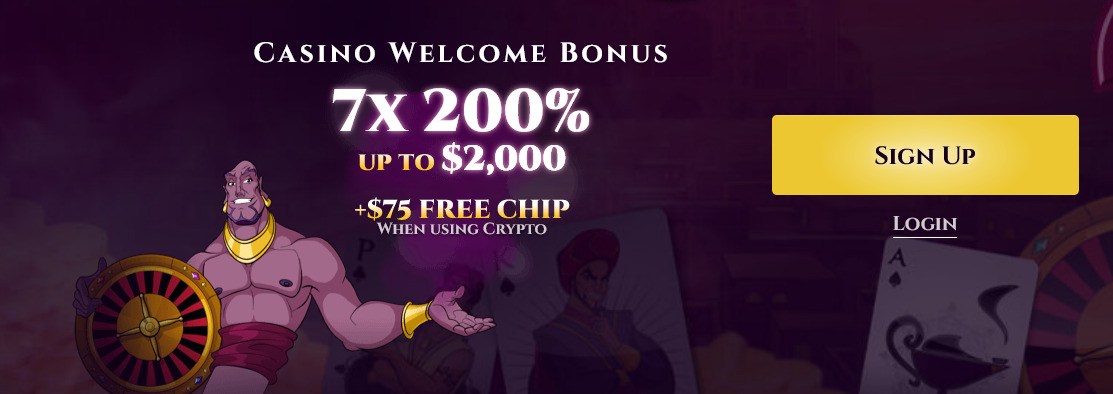 Aladdins gold casino get up to $2000 welcome bonus