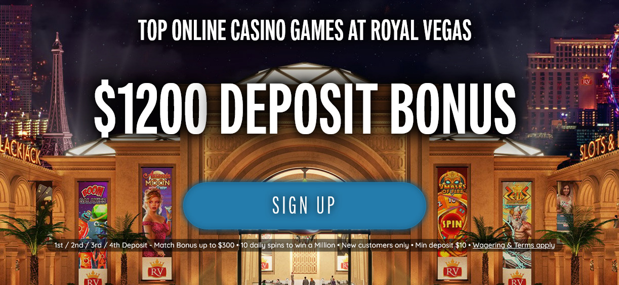Royal vegas casino deposit and get $1200 welcome bonus